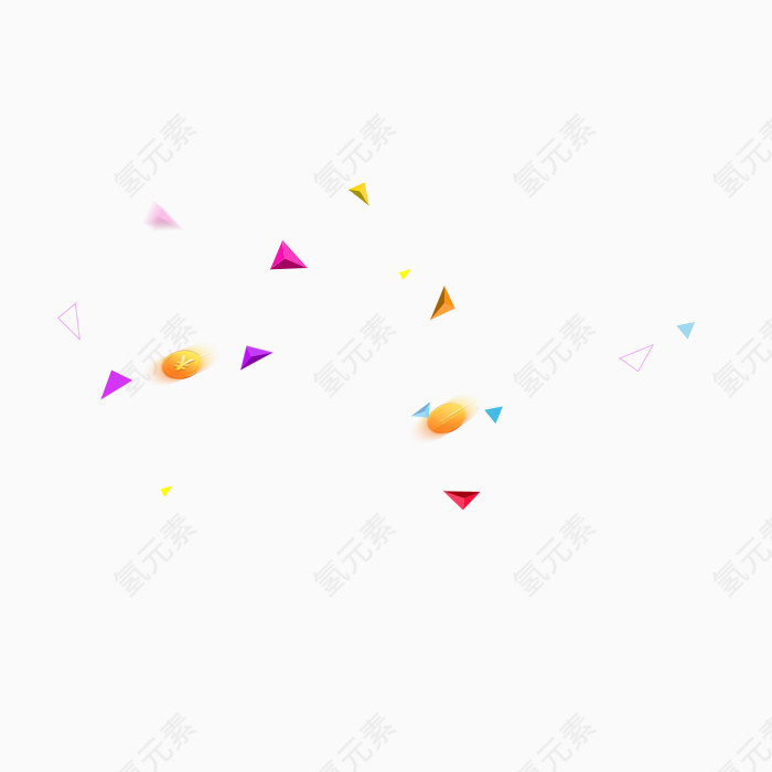 漂浮立体几何图形