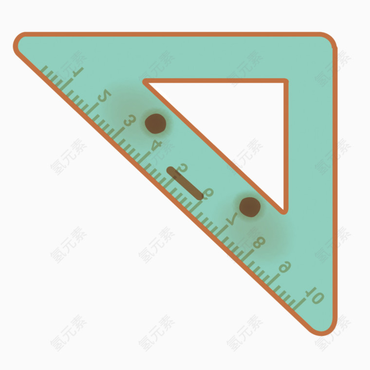 矢量可爱尺子学习用品素材