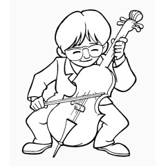 演奏欢乐颂小提琴的男孩