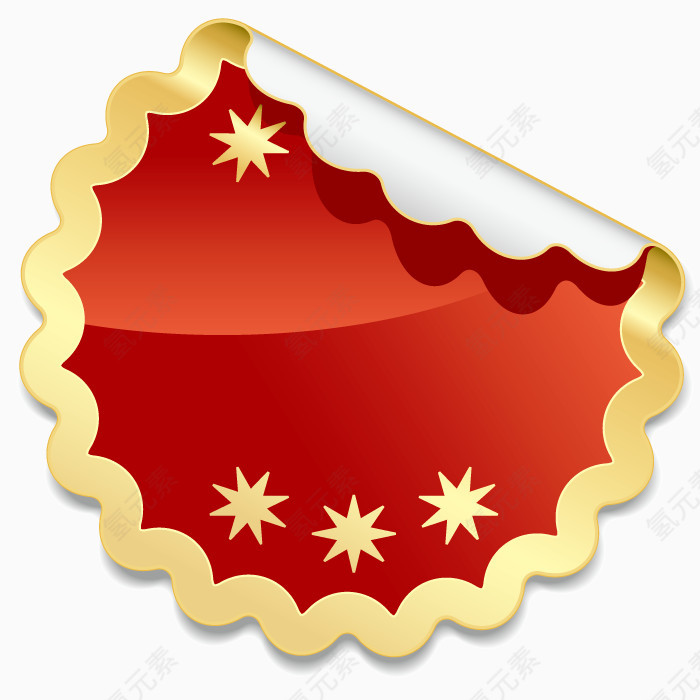 矢量艺术折纸标签