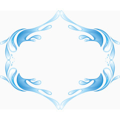 矢量创意设计不规则水纹边框图