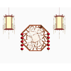 鸡年春节装饰图案