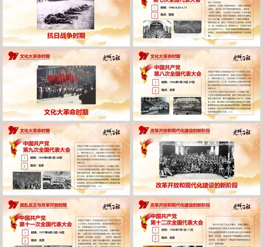 红色大气中共产党党史建党节第6张