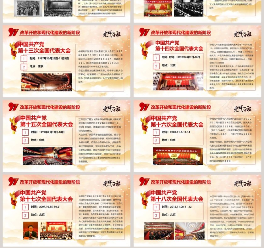 红色大气中共产党党史建党节第7张