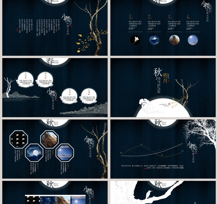 小楼昨夜又东风总结ppt模板商务汇报第2张