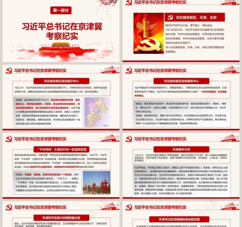 京津冀协同发展座谈会PPT模板第2张