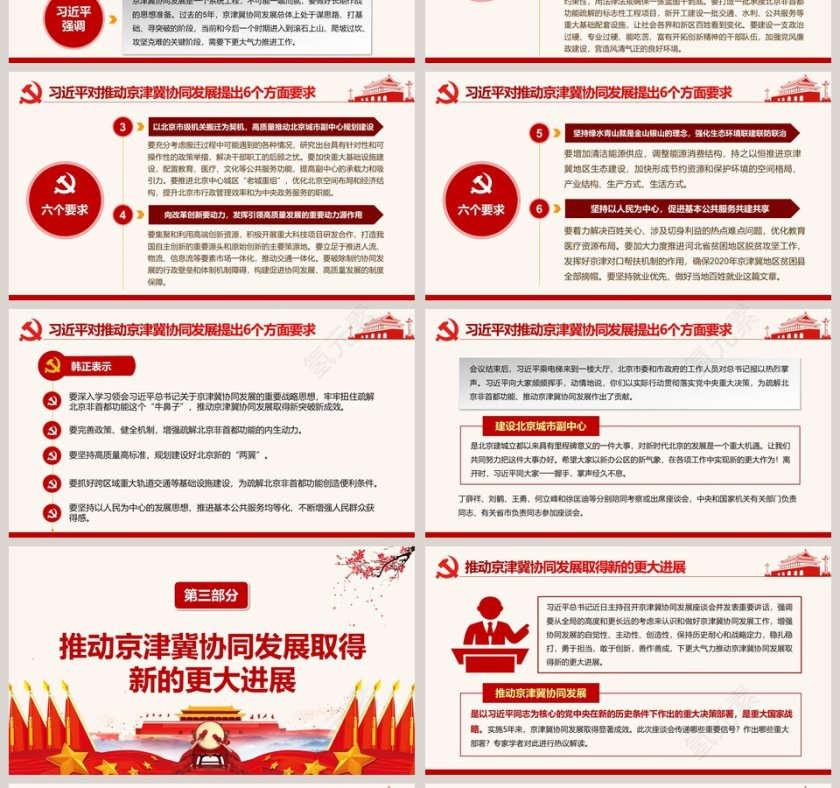 京津冀协同发展座谈会PPT模板第4张