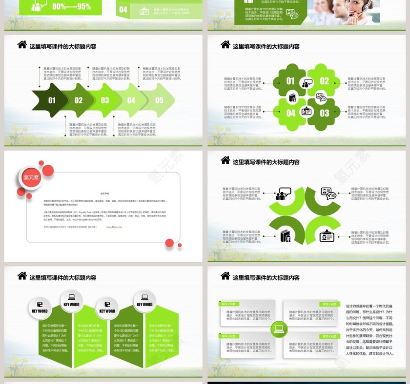 建设绿色家园环保PPT模板第4张