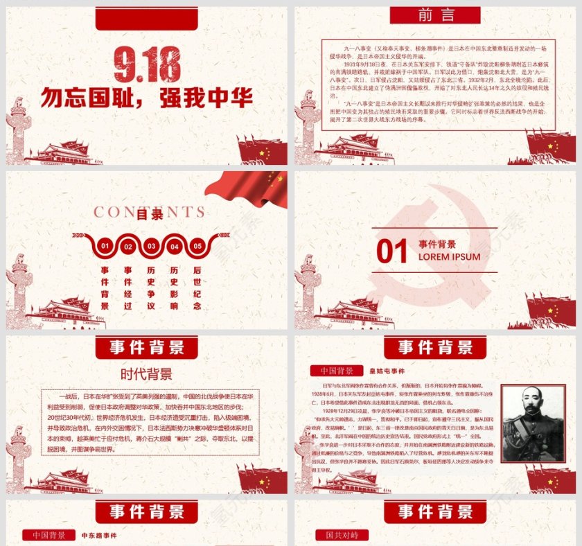 勿忘国耻强我中华九一八PPT党课党史课件第2张