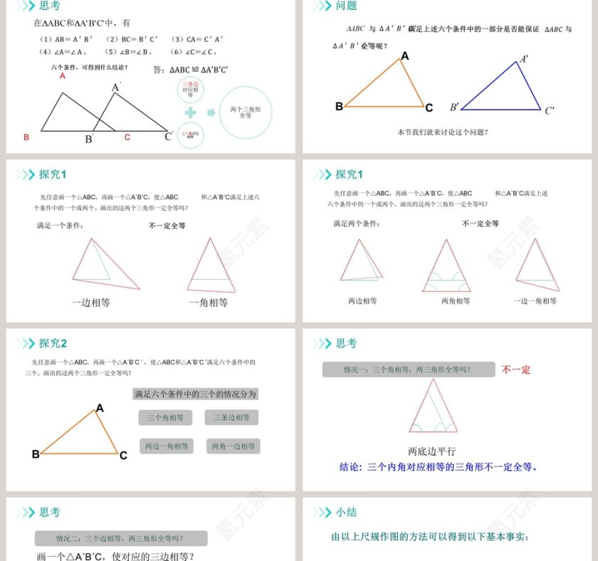 第十二章 全等三角形-Please Enter Your Detailed Text Here The Content Should Be Concise And Clear Concise And Concise Do Not Need Too Much Text教学ppt课件第2张