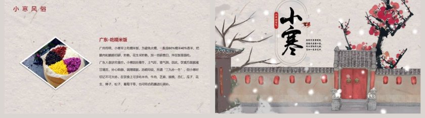棕色简约中国风小寒传统节气介绍PPT第5张