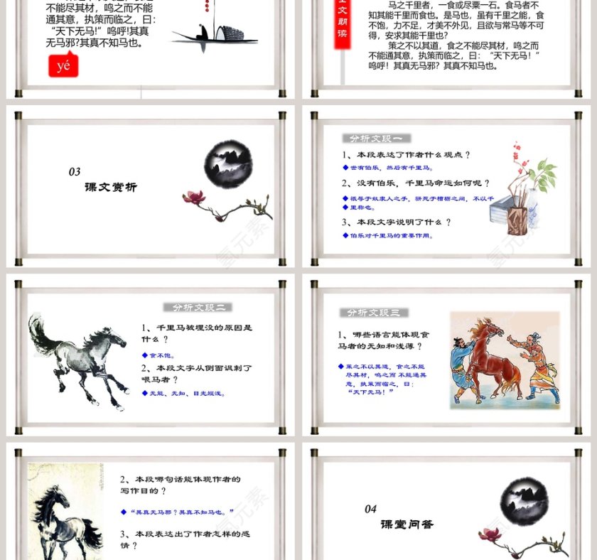 初中语文课件PPT《马说》       第3张