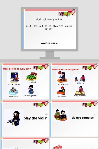 陕旅版英语六年级上册-Unit1 Its time to play the violin教学ppt课件