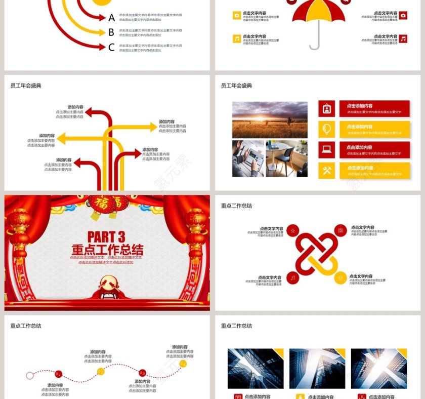 公司颁奖年会总结计划PPT第3张