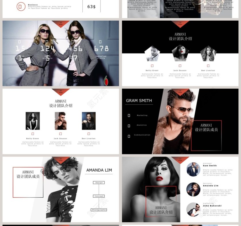 阿玛尼品牌宣传策划书PPT模板第4张