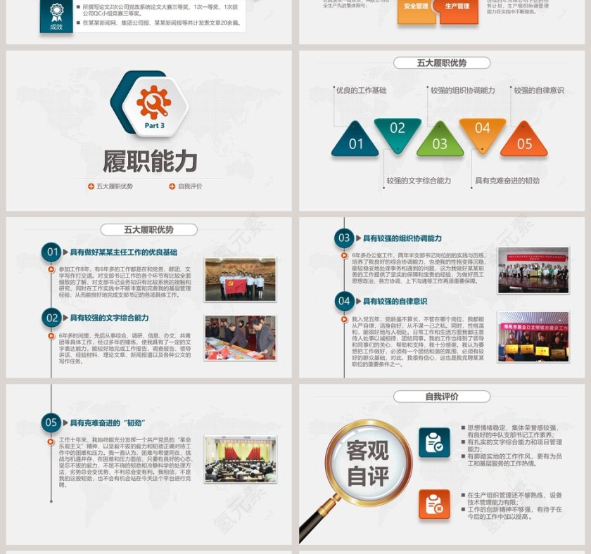 商务简约岗位竞聘报告PPT模板第4张