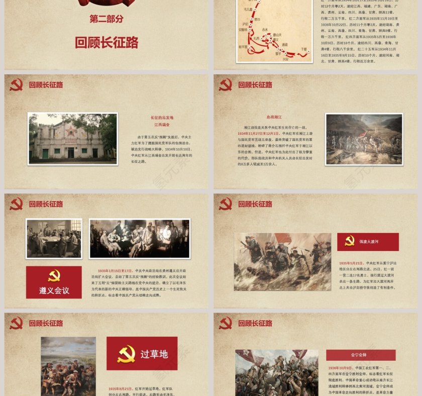 长征胜利XX周年纪念长征精神PPT第3张