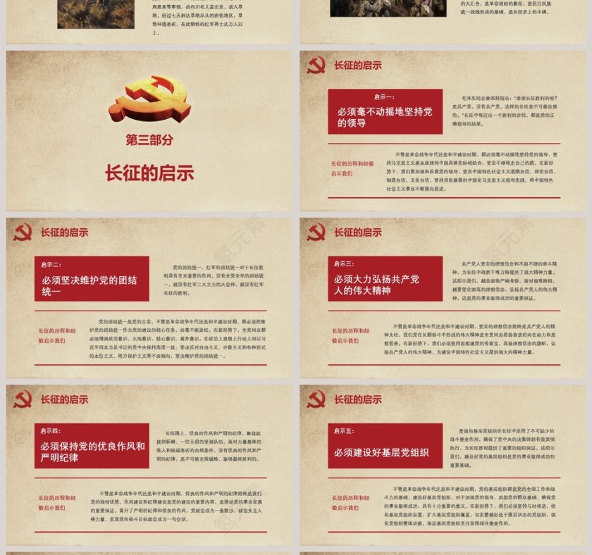 长征胜利XX周年纪念长征精神PPT第4张