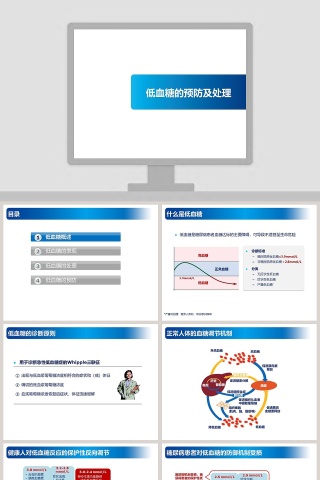 简约大气低血糖的预防及处理ppt模板