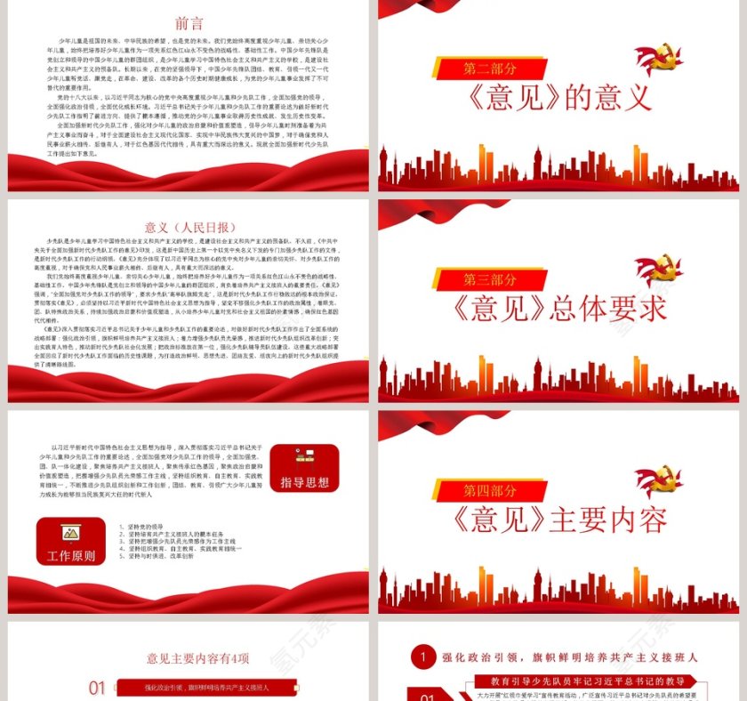 关于全面加强新时代少先队工作的意见党政专题PPT模板第2张