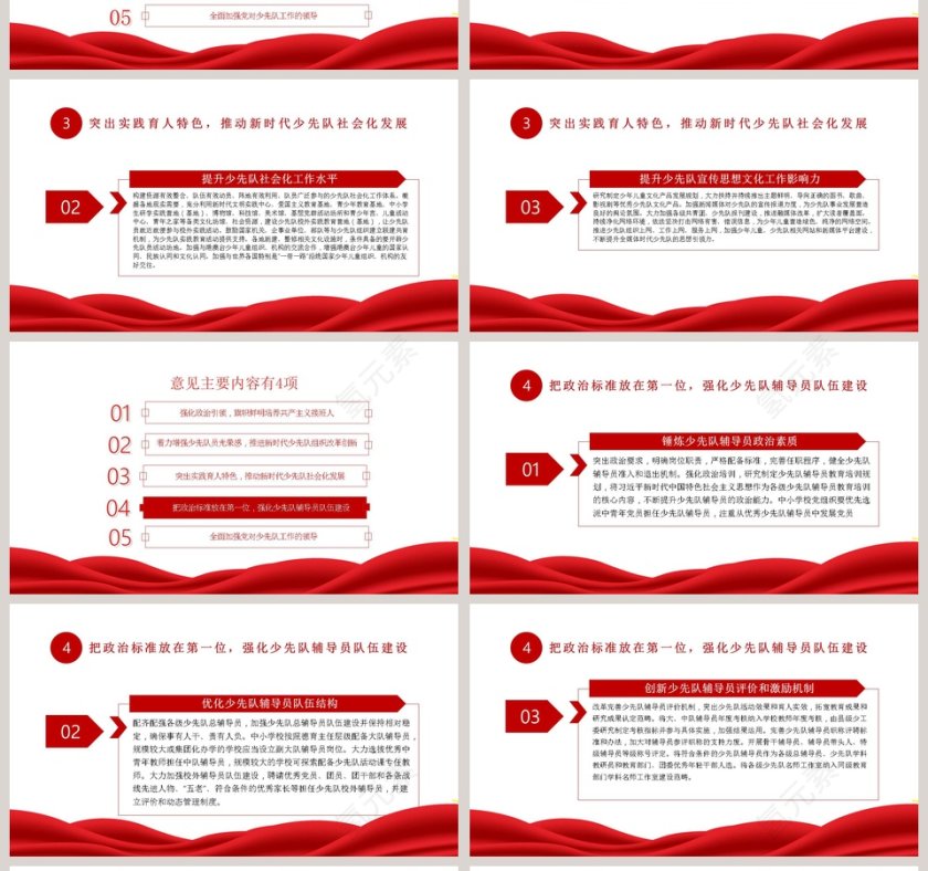 关于全面加强新时代少先队工作的意见党政专题PPT模板第4张