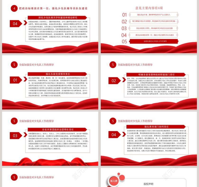 关于全面加强新时代少先队工作的意见党政专题PPT模板第5张