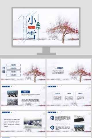 小雪主题班会ppt