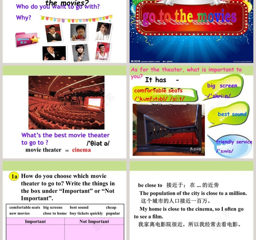 Unit 4-Whats the best movie theater教学ppt课件第3张