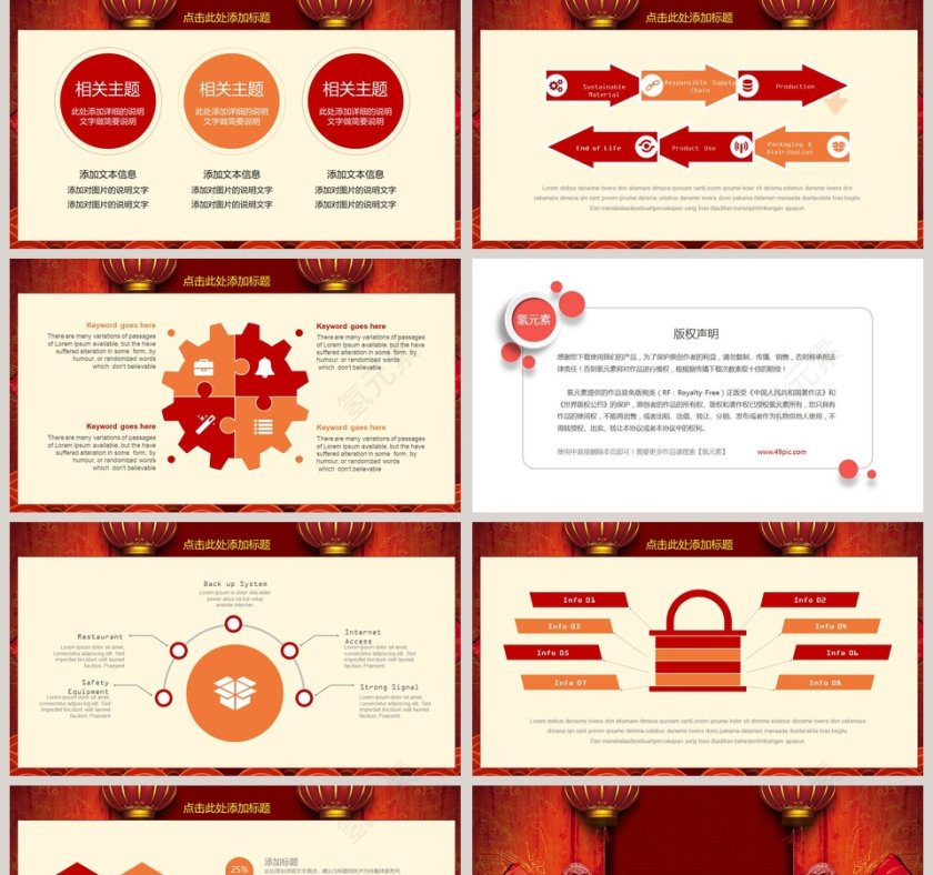 红色简约公司企业开门红ppt第5张