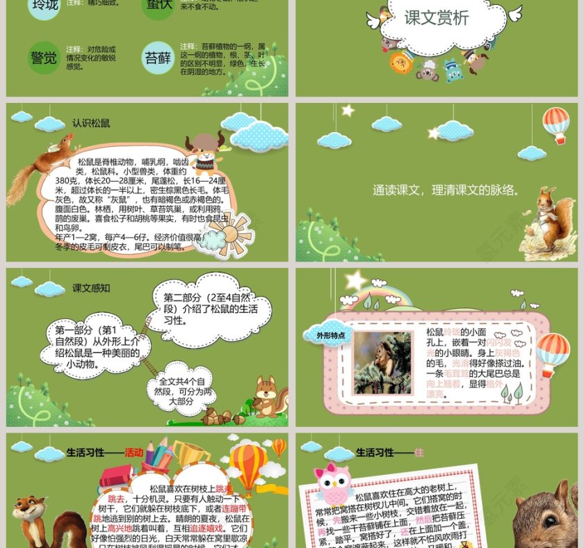 语文教学松鼠PPT课件第3张