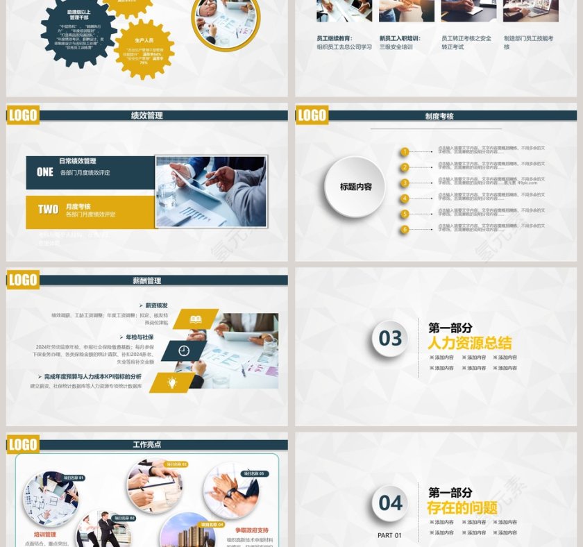 人力资源部工作总结ppt第3张