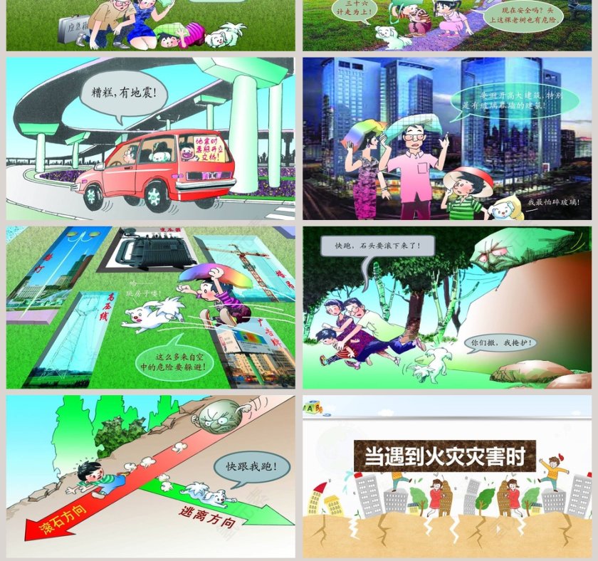 抗震救灾主题班会儿童地震防灾PPT模板第7张