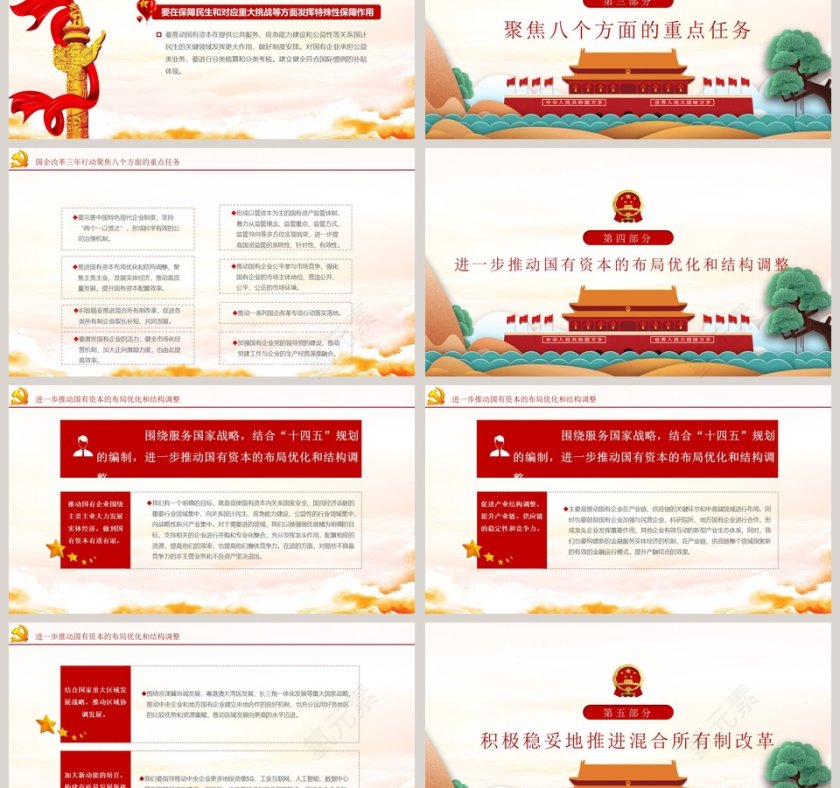 国企改革三年行动方案PPT模板第3张
