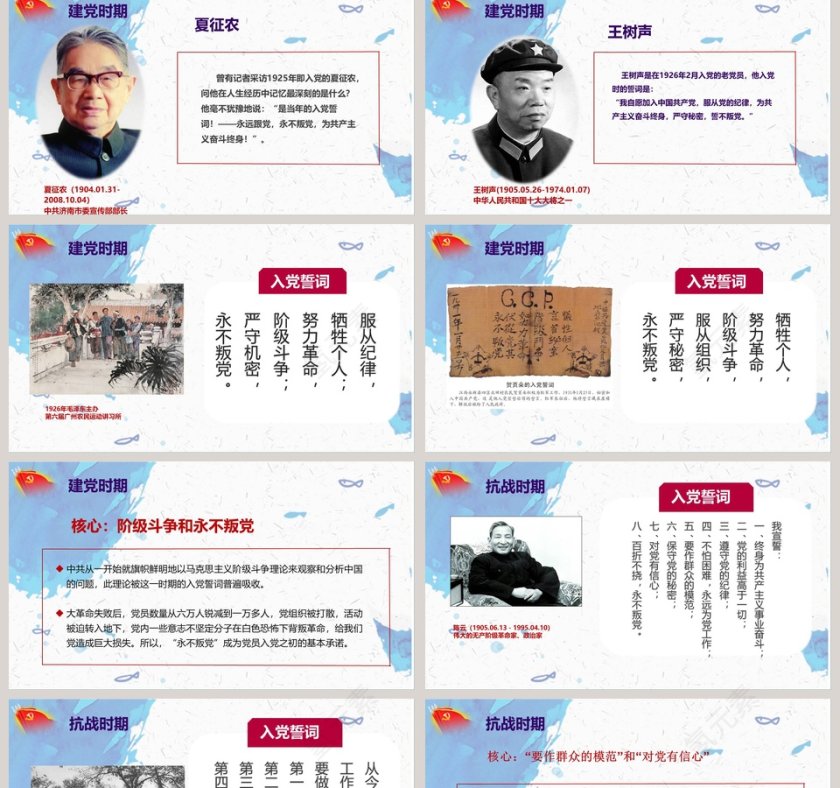 中国共产党入党誓词的历史沿革入党培训PPT第2张