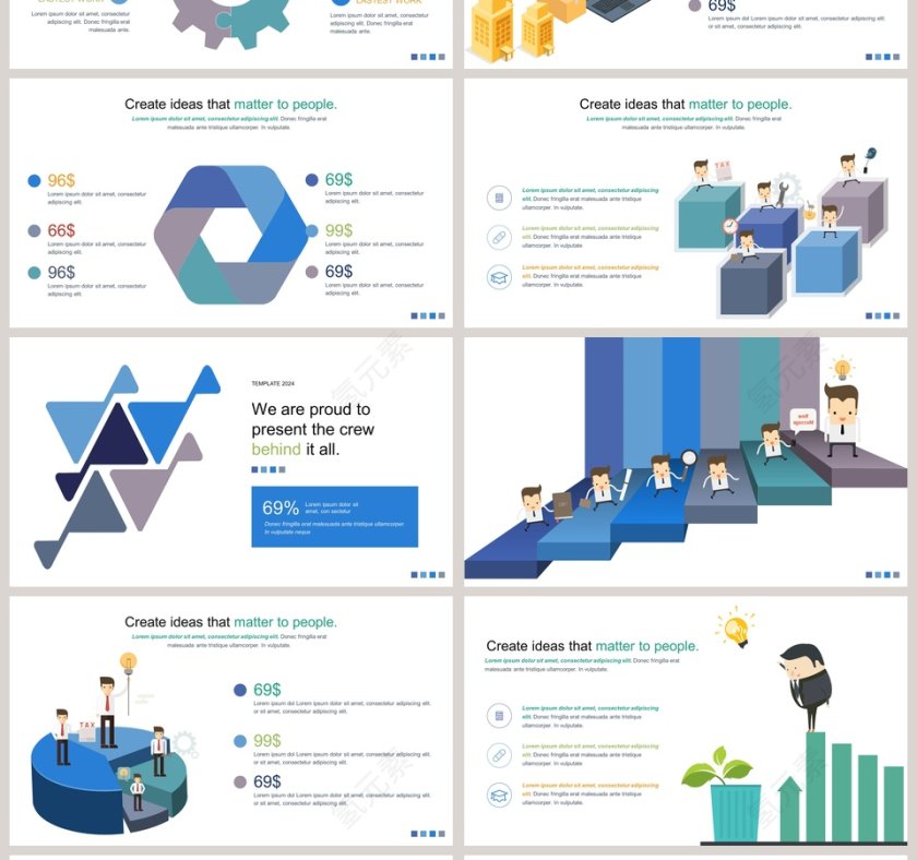 商务团队可视化图表集第4张