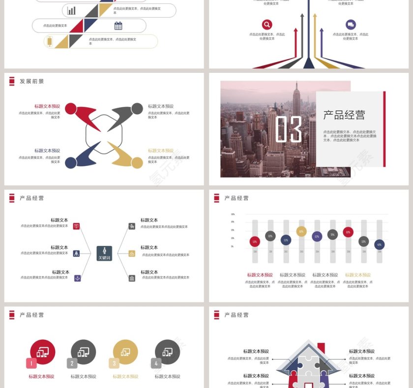 金融类工作汇报PPT模板第3张