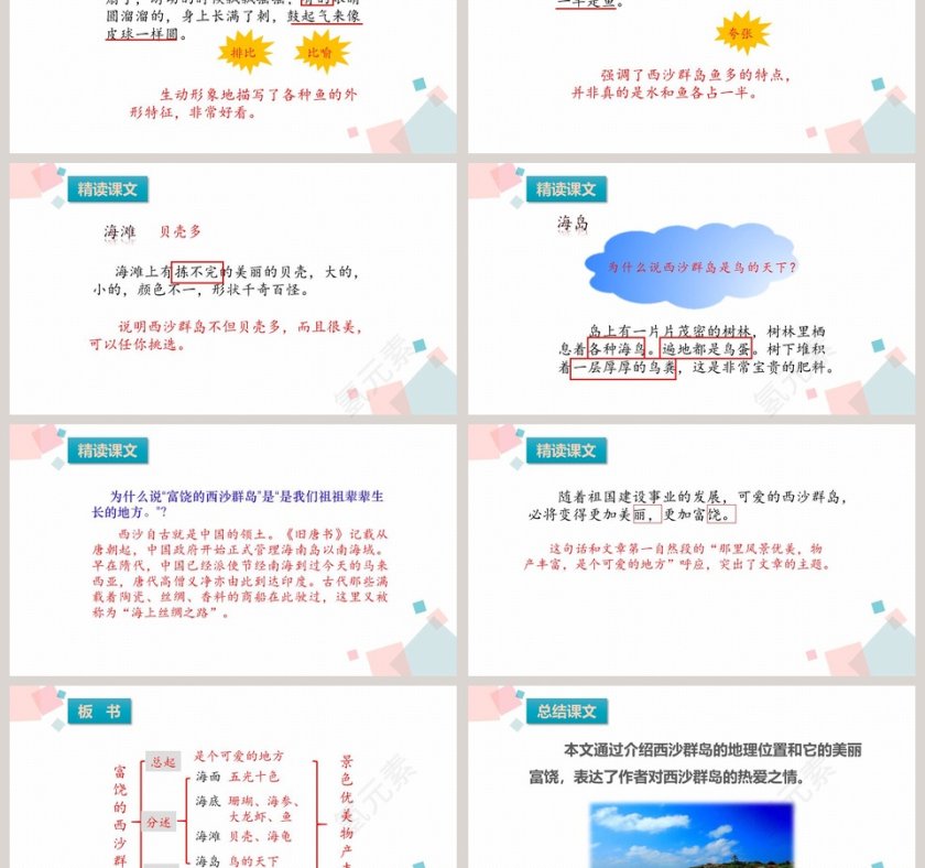 部编版小学三年级语文上册富饶的西沙群岛语文课件PPT第3张