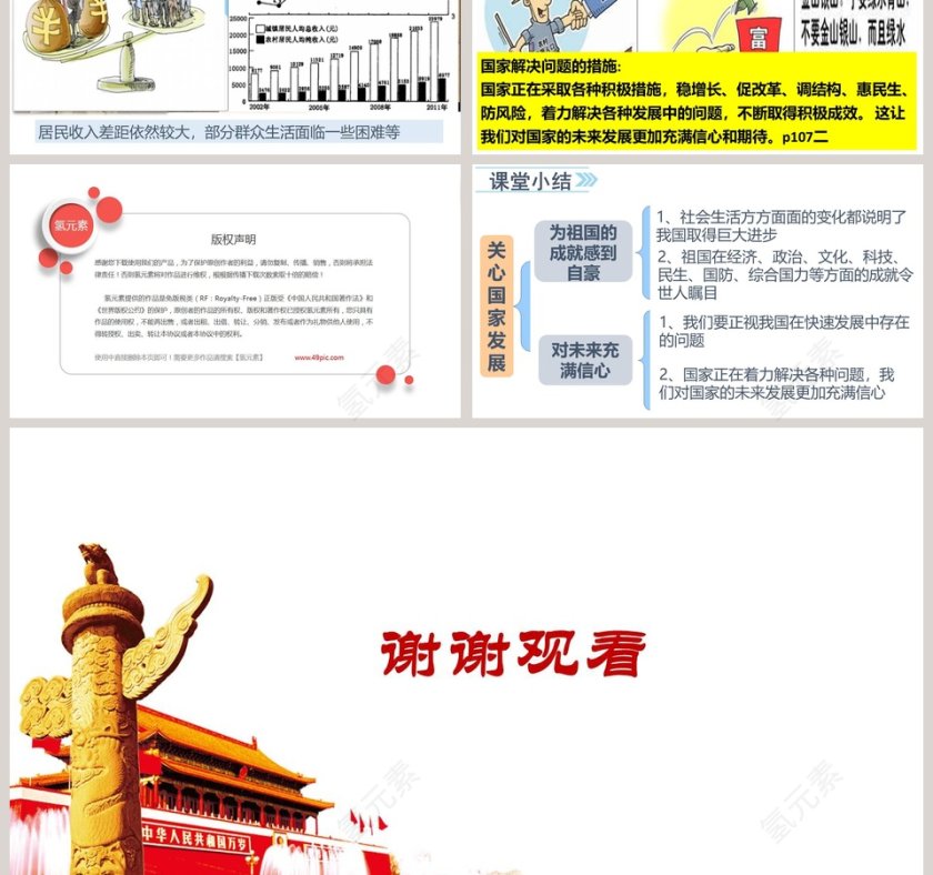 第四单元 维护国家利益  第十课  建设美好祖国-关心国家发展教学ppt课件第3张