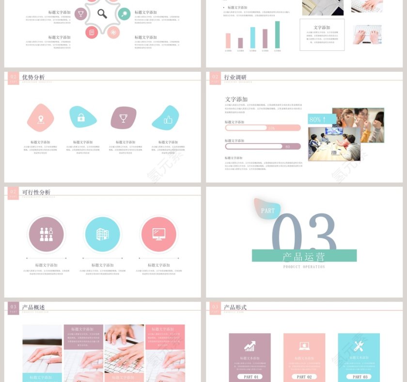 商务商业项目计划书PPT模板第3张