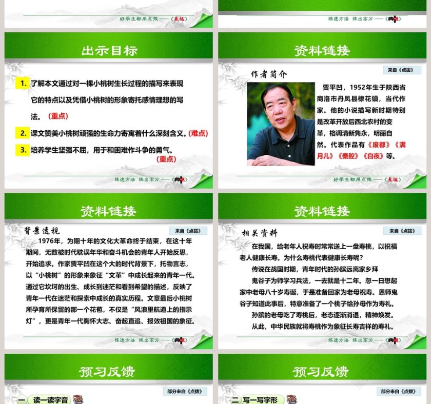 散文解析一棵小桃树语文课件PPT第2张