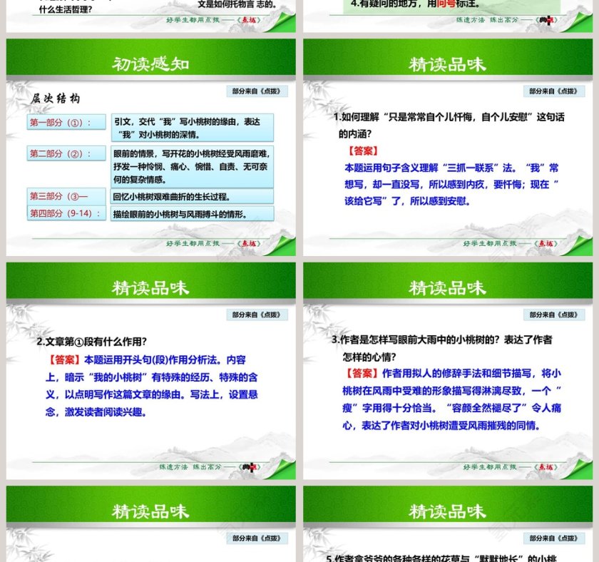 散文解析一棵小桃树语文课件PPT第4张