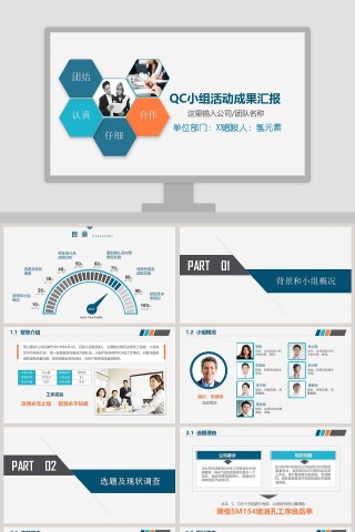 QC小组活动成果汇报品管圈护理PPT 