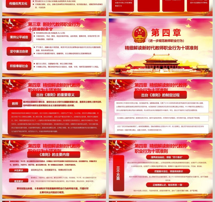 新时代教师职业行为十项准则ppt第4张
