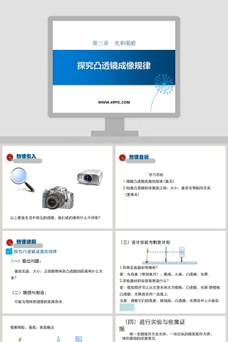 第三章光和眼睛-探究凸透镜成像规律教学ppt课件