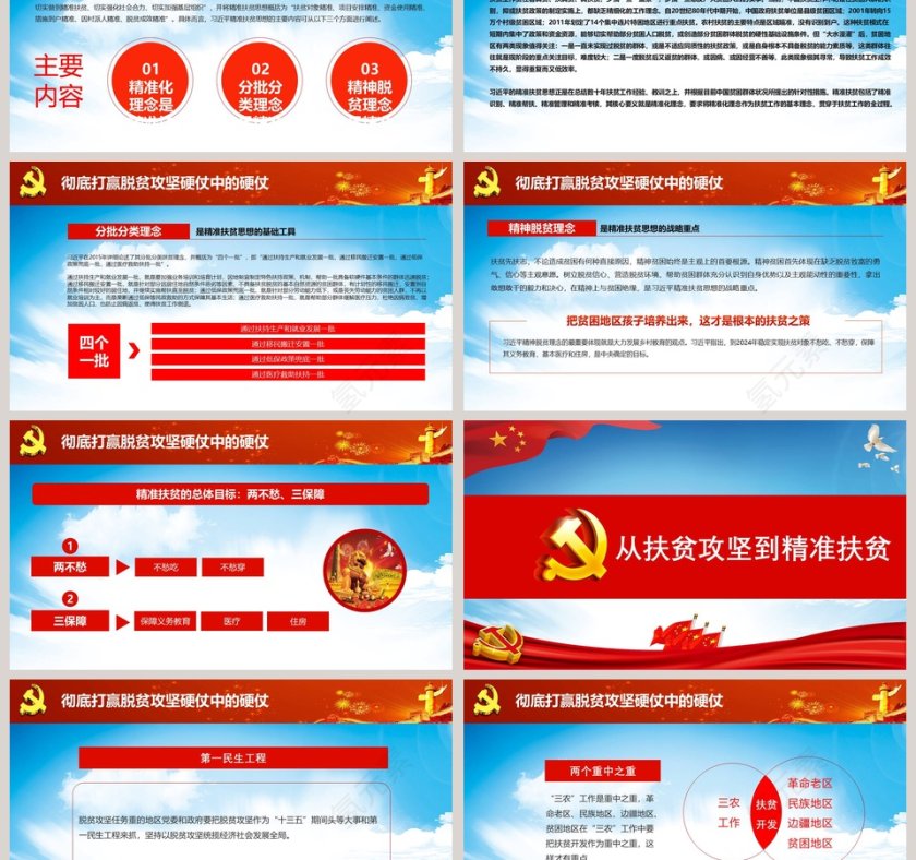 坚决打赢脱贫攻坚战PPT 第3张