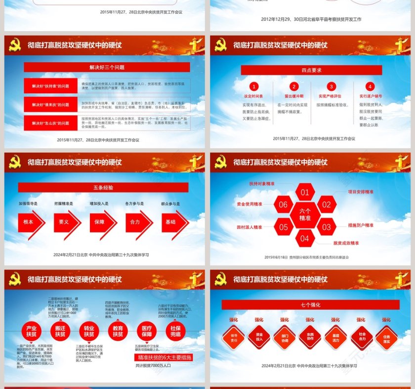 坚决打赢脱贫攻坚战PPT 第4张