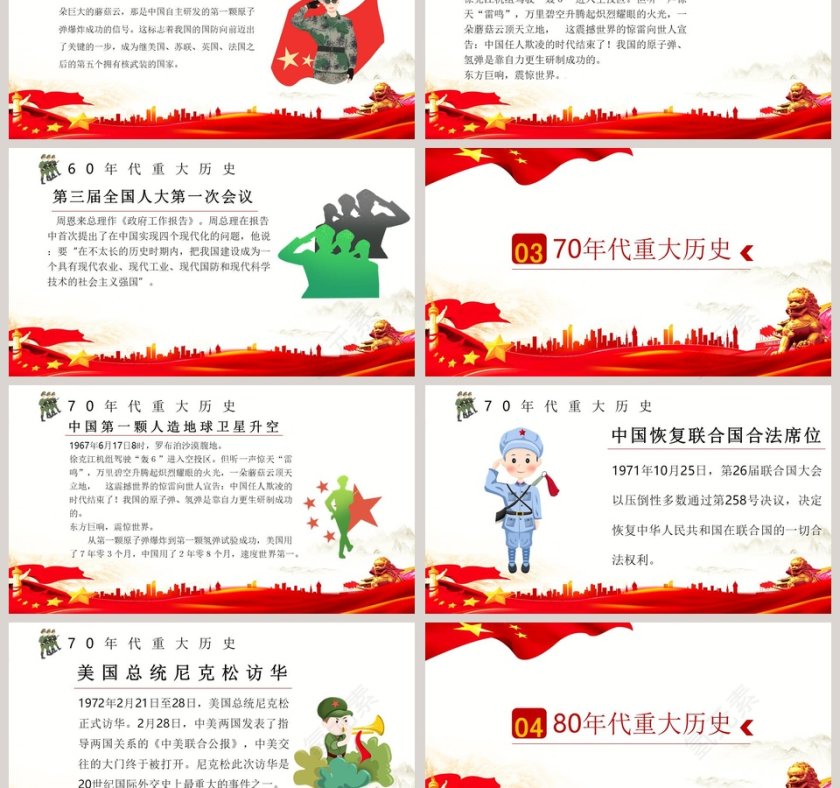 辉煌70载奋斗新时代ppt第3张