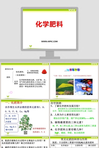 化学肥料商业规划书PPT模板