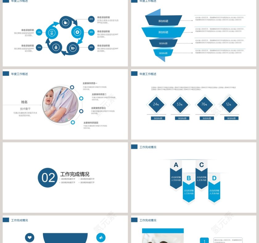 2019医疗年终总结PPT模板第2张
