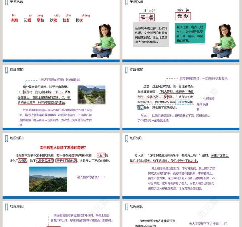 课文解析六年级语文上册青山不老语文课件PPT第2张